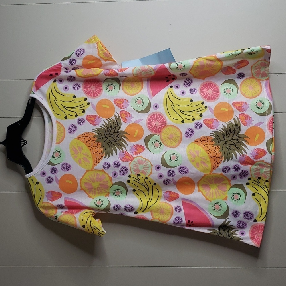 Cat & Jack Fruit Style Print Short Sleeve Sleepwear/ Nightgown - Picture 1 of 7